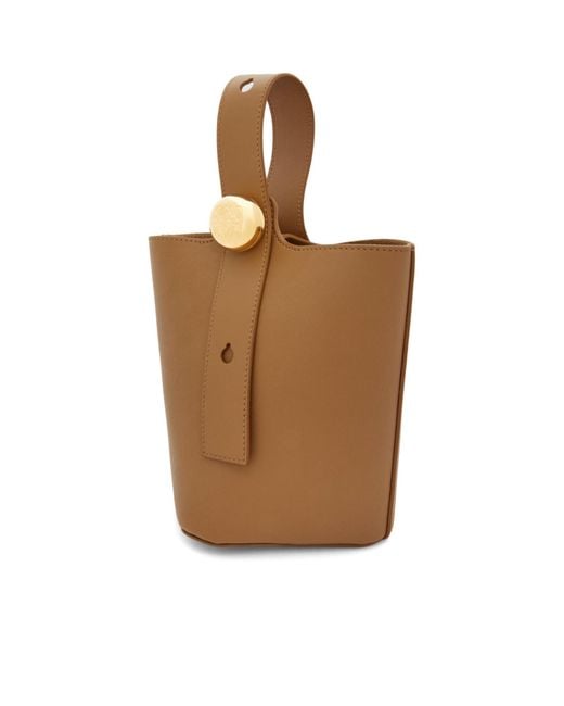 Loewe White Pebble Mini Bucket Bag