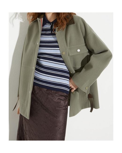 MAX&Co. Green Long-Sleeved Shirt Jacket