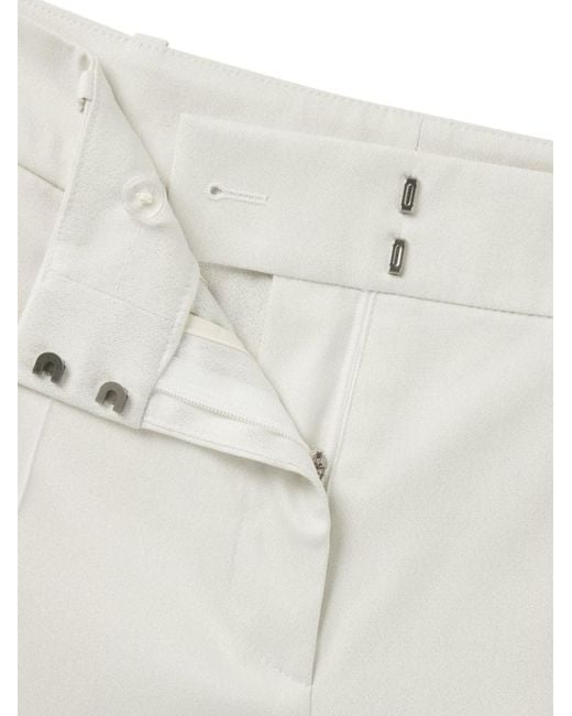 Boss White Split-Hem Trousers