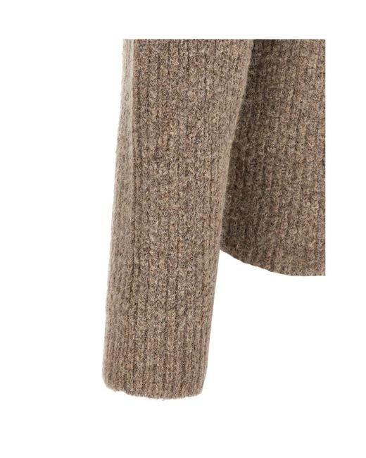Roberto Collina Brown Turtleneck Knit Top for men
