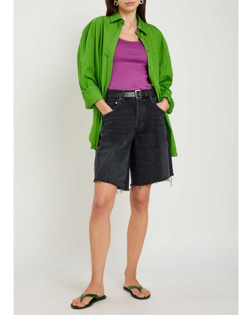 Citizens of Humanity Black Frayed Denim Shorts