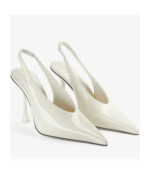 Jimmy Choo White 95Mm Isa Pumps