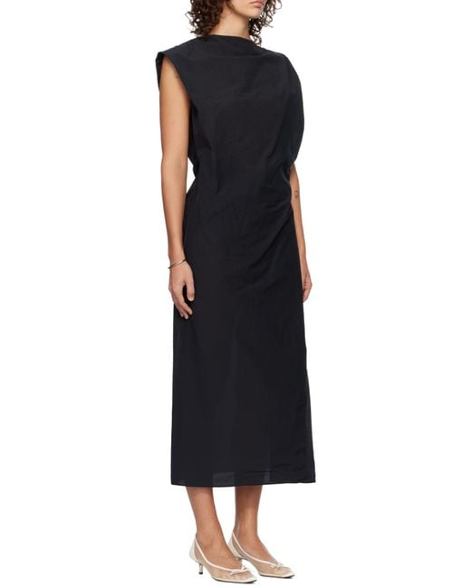 Jacquemus Black Sleeveless Asymmetric Dress