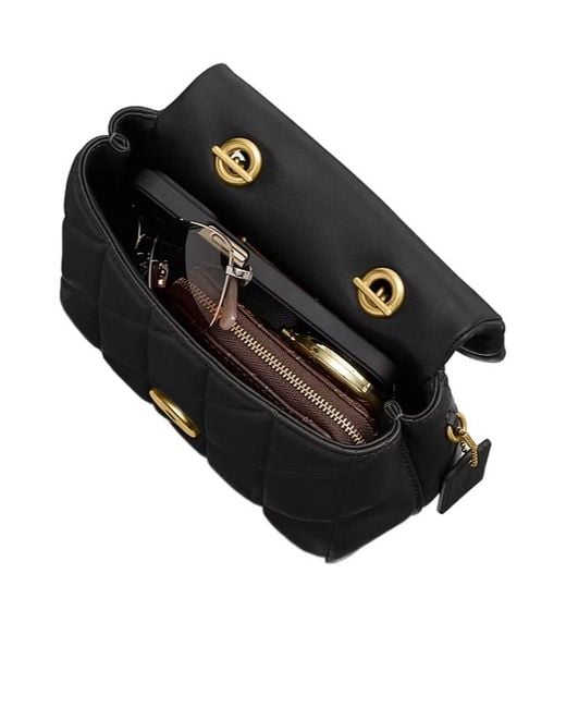 COACH Black Tabby Top Handle Bag With Quilting