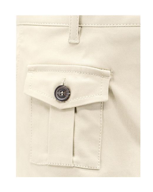 DSquared² Natural Logo-Patch Cargo Pants for men