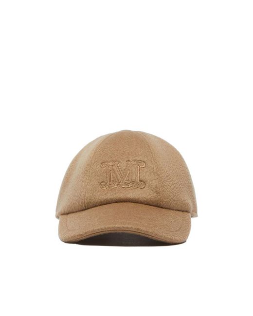 Max Mara Natural Pisa Cashmere Baseball Hat
