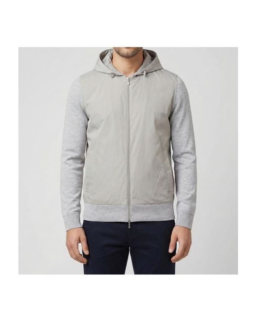 Gran Sasso Gray Long-Sleeved Jacket for men