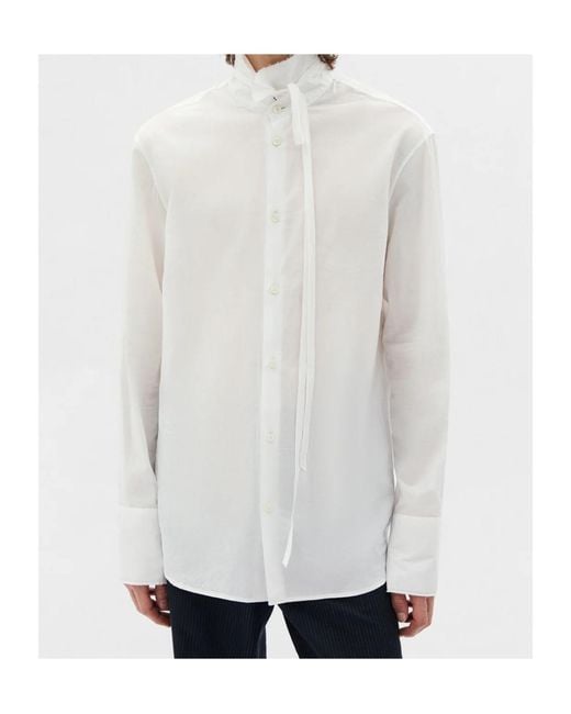 Ann Demeulemeester White Elgar Standard Shirt for men