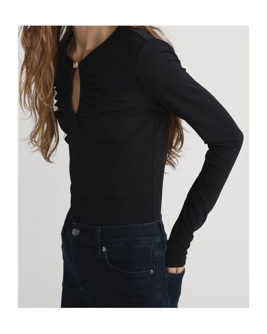 FRAME Black Long-Sleeved Top