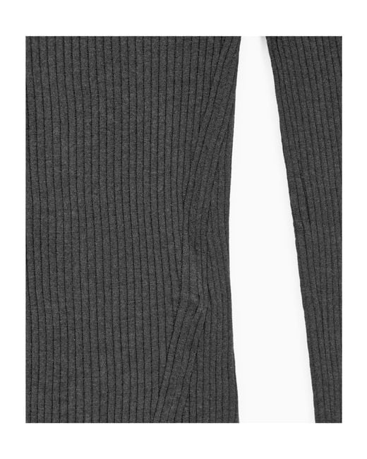 Jil Sander Gray Long-Sleeved Knitted Sweater