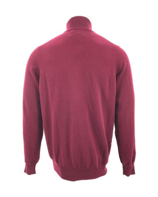 Ferragamo Red Semi-Zipper Knitted Sweater for men