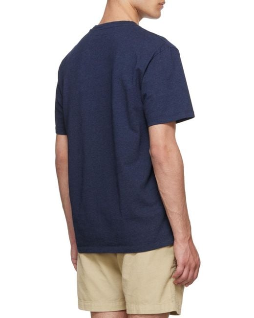 Maison Kitsuné Blue Logo Short-Sleeved T-Shirt for men