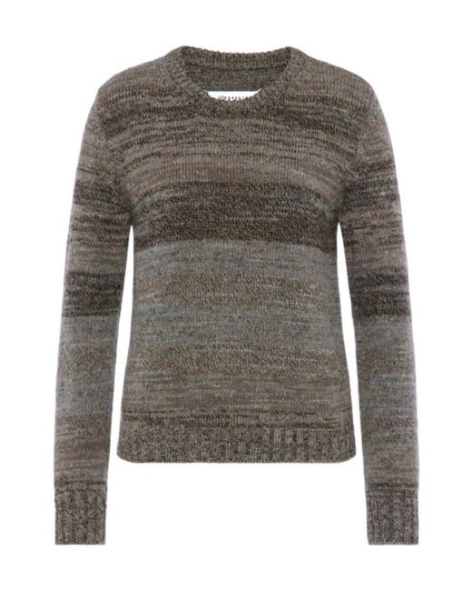 Maison Margiela Gray Virgin-Wool Crewneck Knit