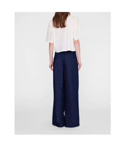 Anine Bing White Johnny Cropped Logo T-Shirt