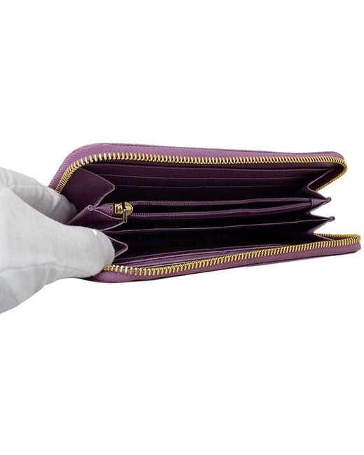 Ferragamo Purple Logo Details Wallet