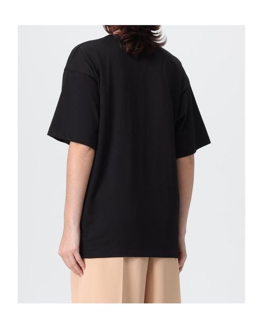 Alberta Ferretti Black Logo Printed Crewneck T-Shirt