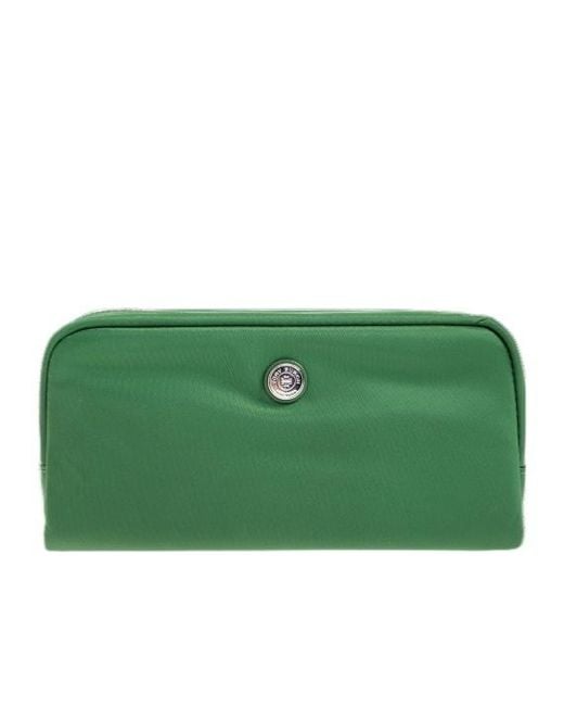 Tory Burch Green Medium Twist Cosmetic Case