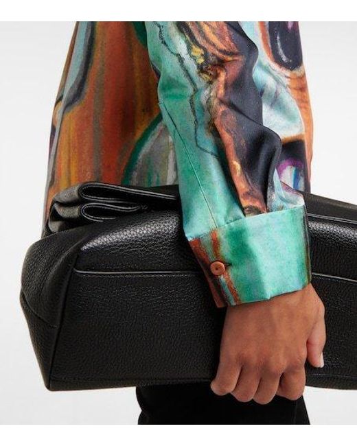 Gabriela Hearst Blue Henry Print Silk Shirt