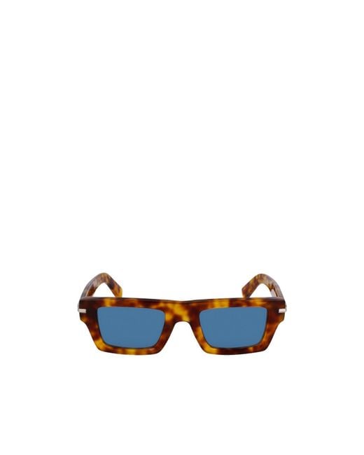 Ferragamo Blue Ferragamo Eyewear Rectangle Frame Sunglasses for men