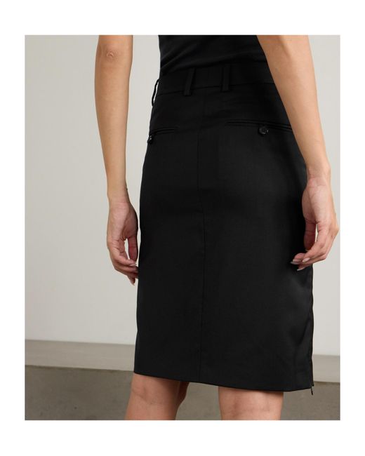 Helmut Lang Black Side Split Mini Skirt