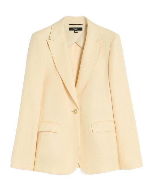 Weekend by Maxmara Natural Wkdnalut Single-Breasted Blazer