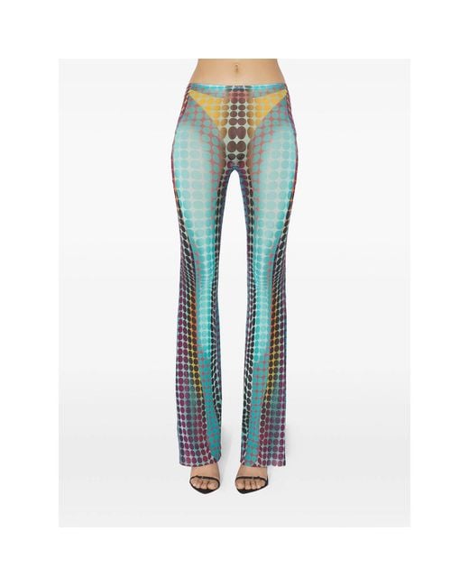 Jean Paul Gaultier Women's Blue Wide Pants