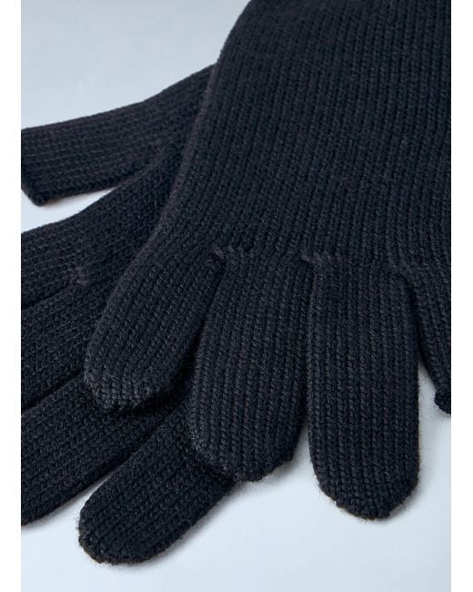 Rick Owens Blue Five-Finger Gloves for men