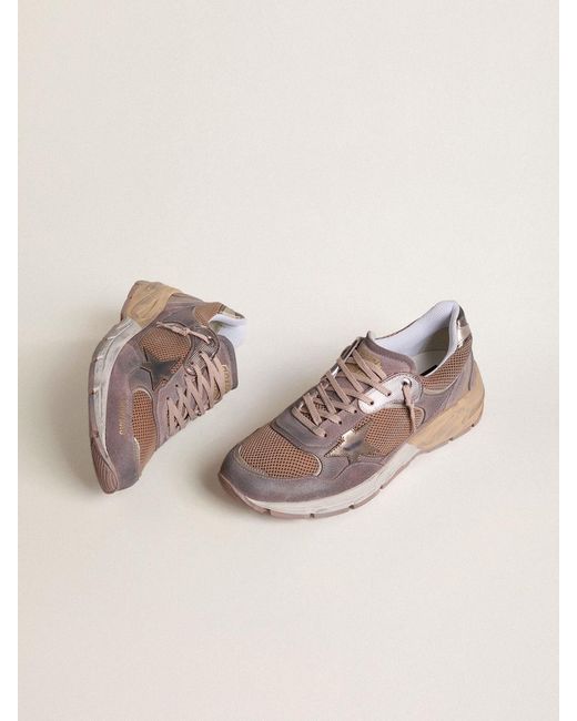 Golden Goose Deluxe Brand Brown Running Dad Lace-Up Sneakers for men
