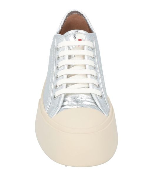 Marni White Solid Color Sneakers