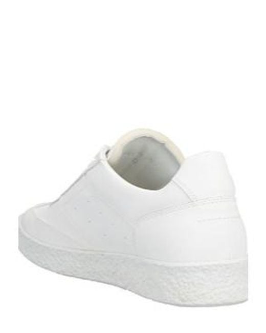 MM6 by Maison Margiela White Simple Low-Top Leather Shoes