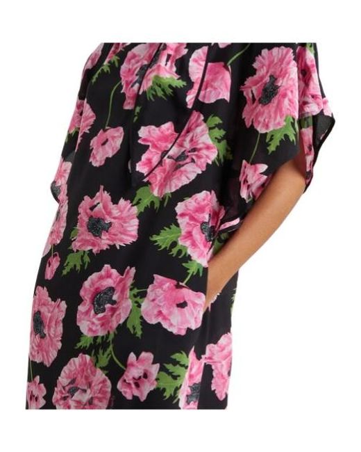 Stella McCartney Purple Floral Printed Silk Maxi Dress