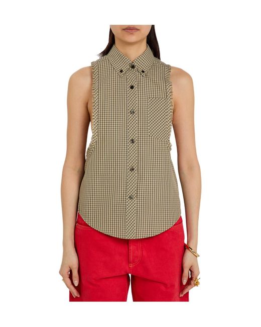 Versace Natural Checked Shirt