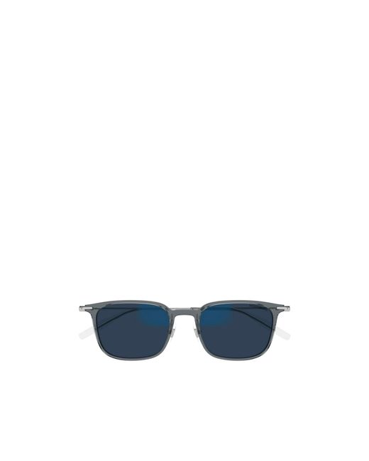 Montblanc Blue Eyewear Photochromic Rectangular Frame Sunglasses for men