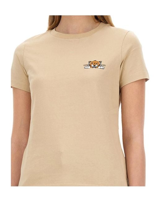 KENZO Natural Happy Tiger Crewneck T-Shirt