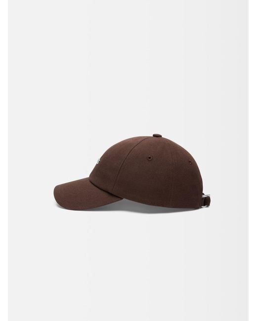 Jacquemus Brown The Gadjo Curved Peak Baseball Cap for men