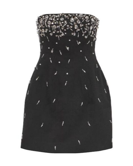 Jonathan Simkhai Black Arta Embellished Bustier Minidress