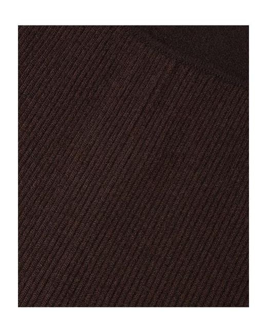 Loro Piana Brown Camino Ribbed-Knit Trousers