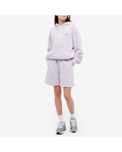 Nanushka Purple Drawstring Organic-Cotton Shorts