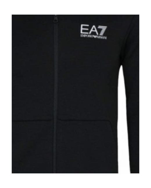 EA7 Black Logo Casual Jacket for men