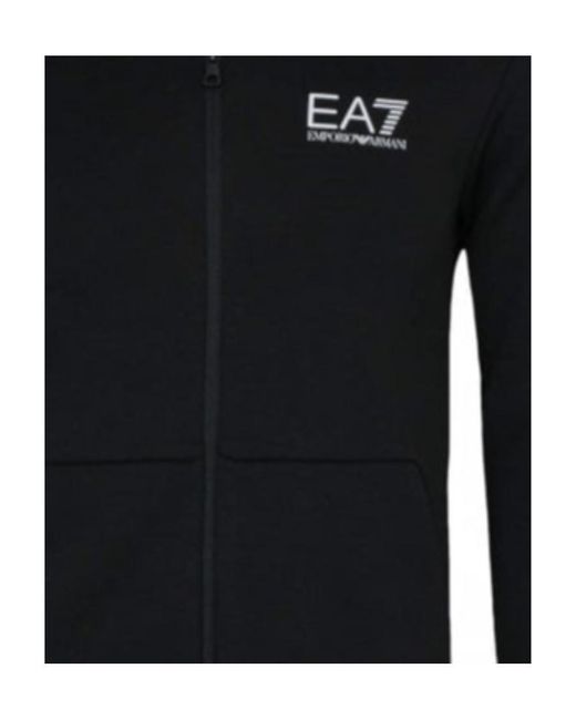 EA7 Black Logo Casual Jacket for men