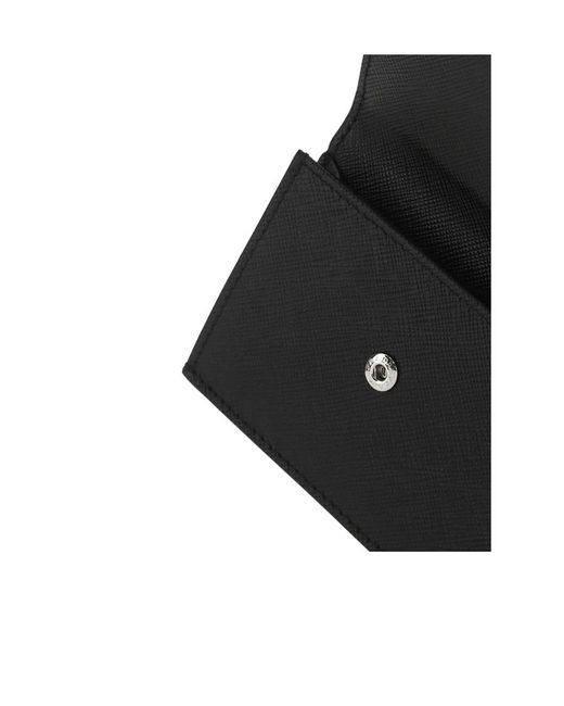 Prada Black Saffiano Leather Card Holder for men