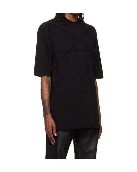Rick Owens Black Jumbo Round-Neck T-Shirt for men