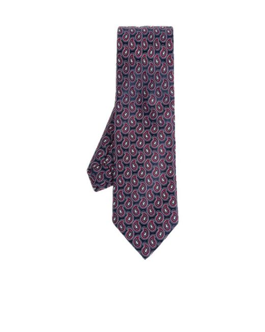 Etro Purple Paisley Tie for men
