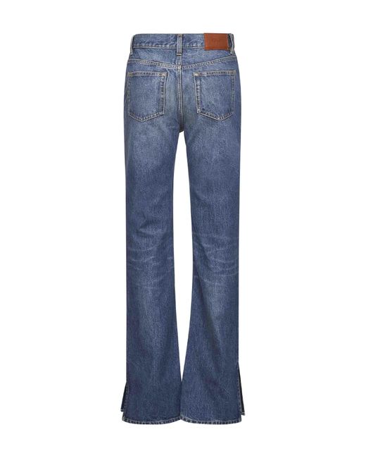 Chloé Blue Chloé Logo Patch Straight-Leg Jeans
