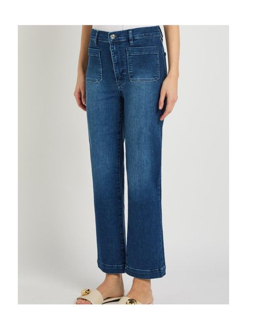 FRAME Blue Le Sleek Straight-Leg Jeans