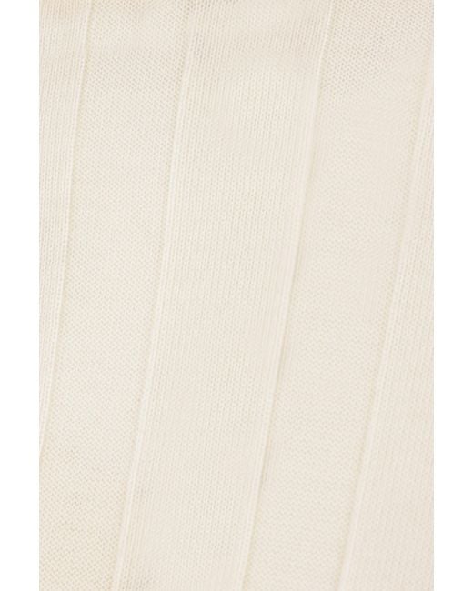 Allude White Rib Turtleneck