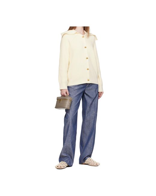 Bottega Veneta White Slingback Mules