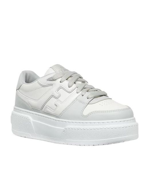 Fendi White Match Low-Top Sneakers