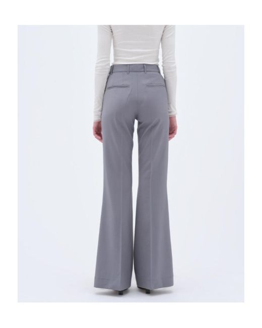 REMAIN Birger Gray Christensen Press Fold Flared Pants