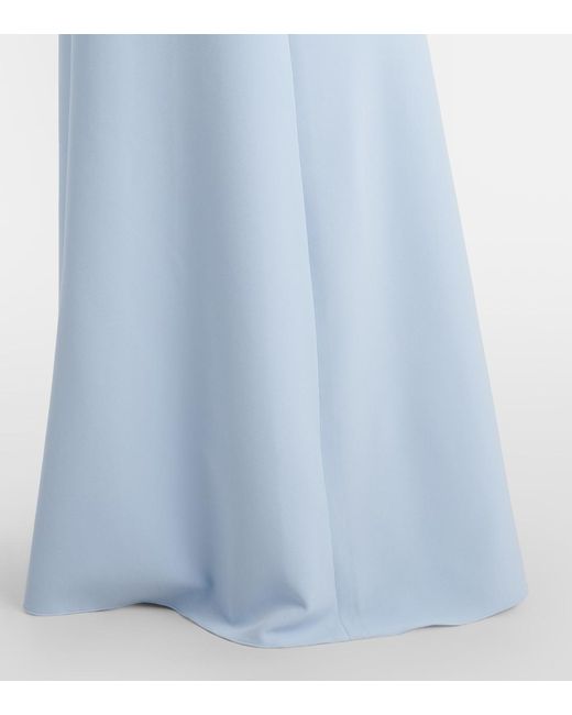 Safiyaa Blue Embellished Crêpe Gown